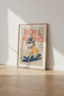 Shiba Inu Skateboard Art | Retro Japanese Style, Streetwear Decor Poster