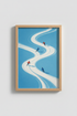 Skiing wall art | Cool blues, living room decor