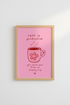 Rest is Productive Art Print | Pink Self Care Poster, Office & Bedroom Decor