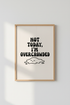 Not Today Overcrowded Wall Art | Retro Introvert Decor | Minimalist Typography Poster