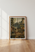 Cozy Tabby Cat & Books Wall Art | Rainy City Dark Academia Decor | Moody Poster