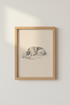 Dog Sketch Art | Pencil Gray Tones, Living Room Decor