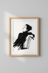 Line Drawing Wall Art Print | Living Room Decor | Monochrome Poster