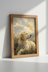 Golden Retriever Wall Art Print | Dog Portrait Decor | Impressionist Poster