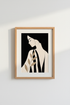 Line Portrait Wall Art Print | Living Room Decor | Monochrome Poster