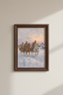 Cossack horsemen art | Winter palette, dramatic sky, living room decor