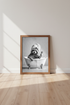Raccoon in Bathtub Wall Art | Black and White Bathroom Decor | Funny Animal Poster