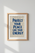 Trendy Aesthetic Poster | Blue Quote Newspaper Art, Mental Health Office Decor