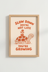 Boho Wall Art Print | Peachy Turtle Illustration, Nursery Decor
