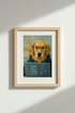 Golden Retriever Office Wall Art | Funny Dog Poster | Home Study Decor