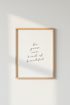 Be Your Own Kind of Beautiful Wall Art | Bedroom Decor | Minimalist Quote Poster