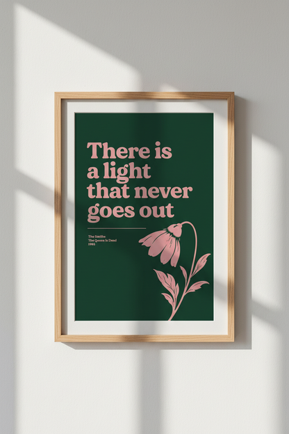 The Smiths Lyric Wall Art Print | Music Room Decor | Retro Indie Poster
