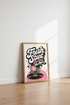 Retro Fresh Start Wall Art | Pink Dopamine Decor, Groovy Flower Poster