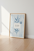 Good Things Grow Here Wall Art Print | Blue Stripes Watercolor | Botanical Decor