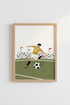 Soccer Player Wall Art Print | Kids Room Decor | Minimalist Sports Poster