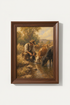 western wall art print | Cattle Scene | Rustic Living Decor Poster