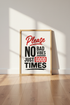 No Bad Vibes Good Times Wall Art | Red & Black Typography Poster | Modern Office Decor