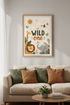 Wild One Safari Animals Wall Art | Earthy Nursery Decor | Jungle Boho Poster