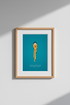 Pasta Wall Art | Teal Backdrop, Minimal Food Poster, Kitchen Decor