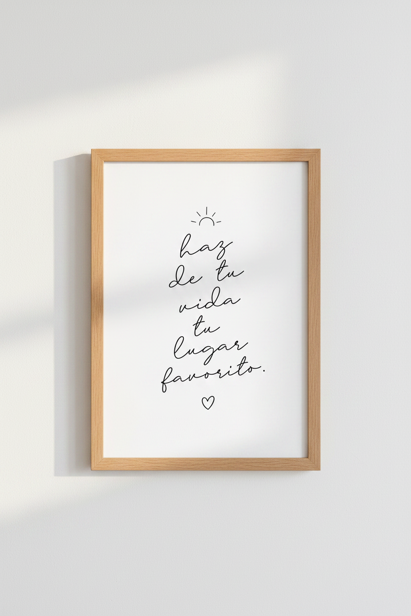 Spanish Quote Wall Art | Minimalist Life Poster, Bedroom Home Office Decor
