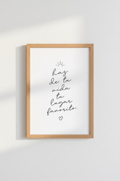 Spanish Quote Wall Art | Minimalist Life Poster, Bedroom Home Office Decor