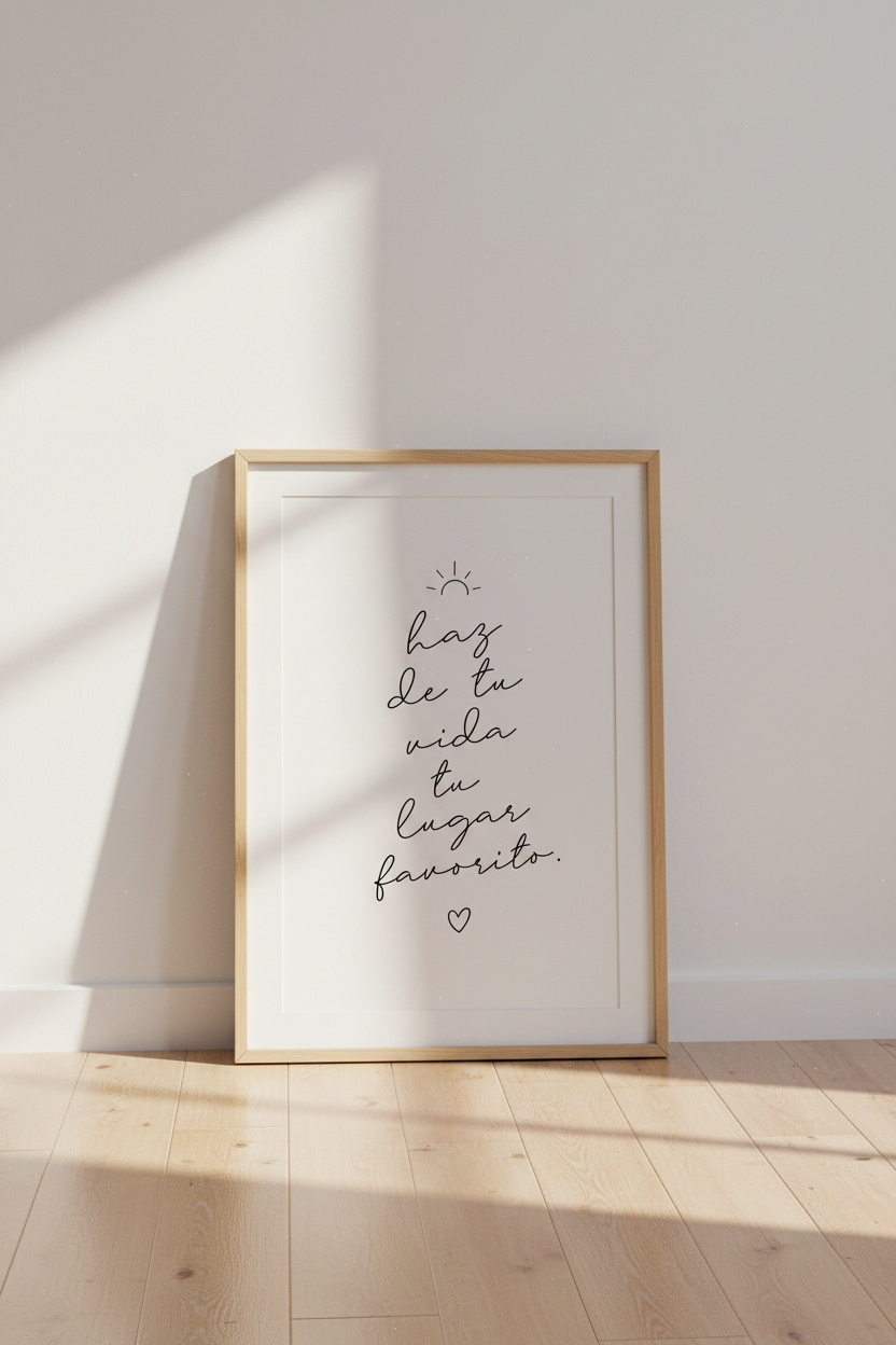 Spanish Quote Wall Art | Minimalist Life Poster, Bedroom Home Office Decor
