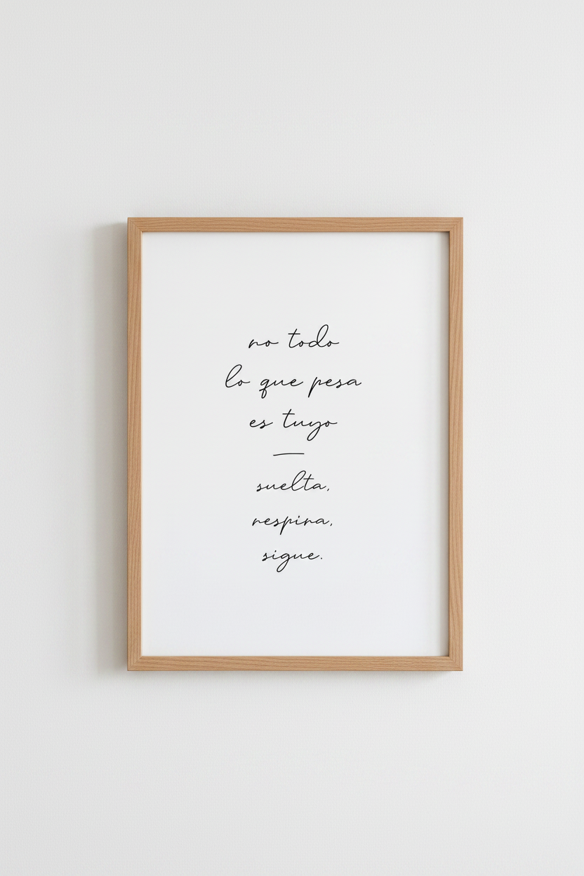 Spanish Quote Wall Art | Minimalist Mental Health Poster | Modern Home Office Decor