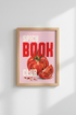 Spicy Book Club Art Print | Retro Pink & Red Romance Reader Decor | Kitchen Poster