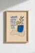 Blue Cocktail Wall Art Print | Kitchen Quote Decor | Retro Dopamine Poster