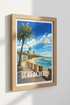 St. Kilda Beach Australia Wall Art | Melbourne Travel Poster | Coastal Decor
