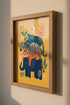 Jungle Animal Stack Wall Art | Nursery Decor | Colorful Safari Poster