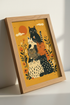 Mid Century Modern Cat Stack Wall Art | Boho Folk Art Poster | Whimsical Nursery Decor