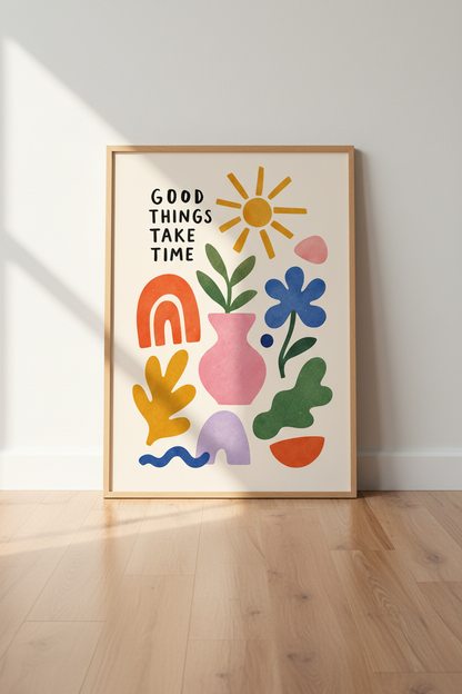 Colorful Wall Art Print | Living Room Decor | Bright Poster