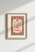 Preppy Pink Wall Art Print | Trendy Dorm Decor | Aesthetic Quote Poster