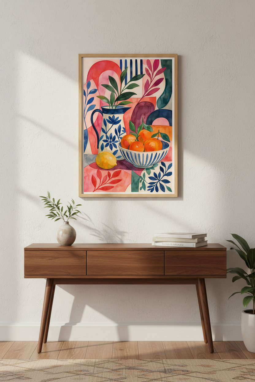 Abstract Wall Art | Vibrant Palette, Living Room Decor