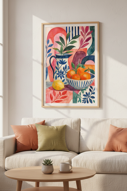 Abstract Wall Art | Vibrant Palette, Living Room Decor