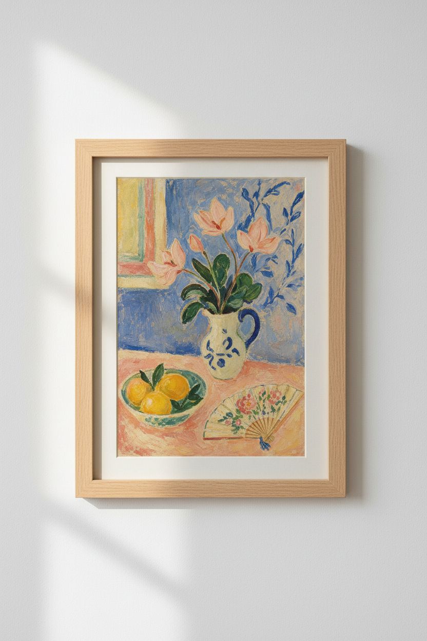 Flower Still Life | Impressionist Floral Wall Art | Living Room Decor
