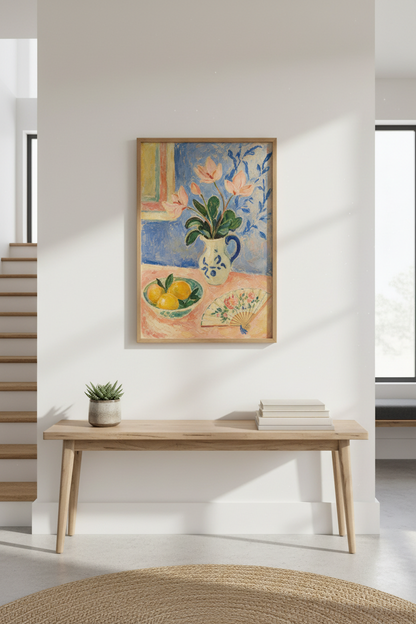 Flower Still Life | Impressionist Floral Wall Art | Living Room Decor