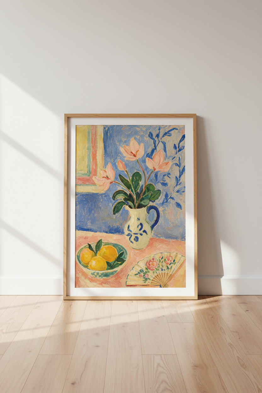 Flower Still Life | Impressionist Floral Wall Art | Living Room Decor