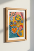 Mediterranean Fruit Still Life Print | Colorful Kitchen Wall Art | Maximalist Poster