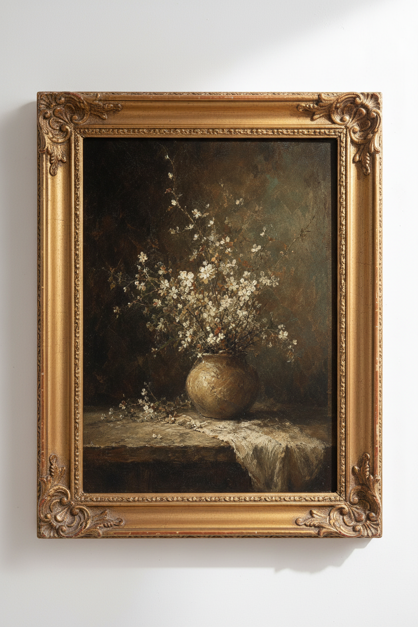 Floral Still Life Wall Art Print | Living Room Decor | Vintage Poster