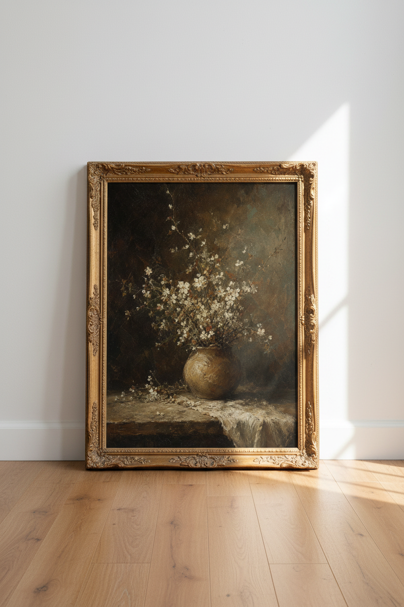 Floral Still Life Wall Art Print | Living Room Decor | Vintage Poster