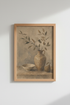 Moody Still Life Watercolor Print | Earthy Neutral Earth Tones, Kitchen Decor