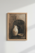 Moody Still Life Vase Print | Sepia Watercolor Botanical, Rustic Farmhouse Decor