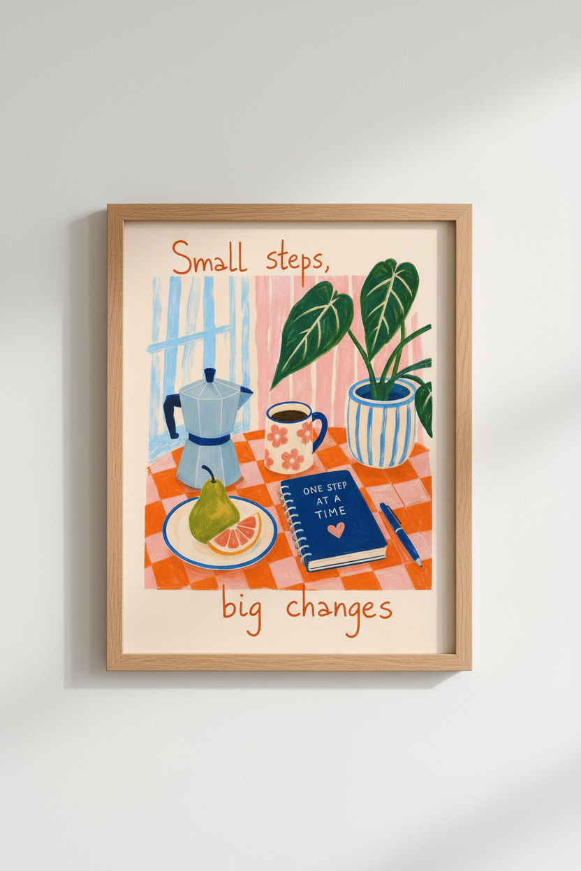 Danish Pastel Wall Art Print | Kitchen Coffee Decor | Inspirational Poster
