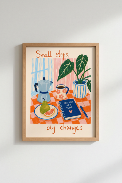 Danish Pastel Wall Art Print | Kitchen Coffee Decor | Inspirational Poster