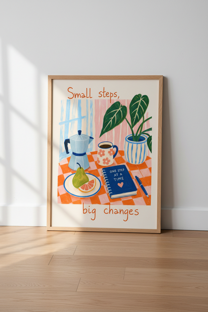 Danish Pastel Wall Art Print | Kitchen Coffee Decor | Inspirational Poster