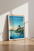 Stockholm Sweden Travel Poster | Scandi Skyline Wall Art | Nordic Home Decor