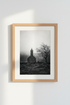 Gothic Church Wall Art Print | Dark Academia Moody Landscape, Foggy Chapel Poster