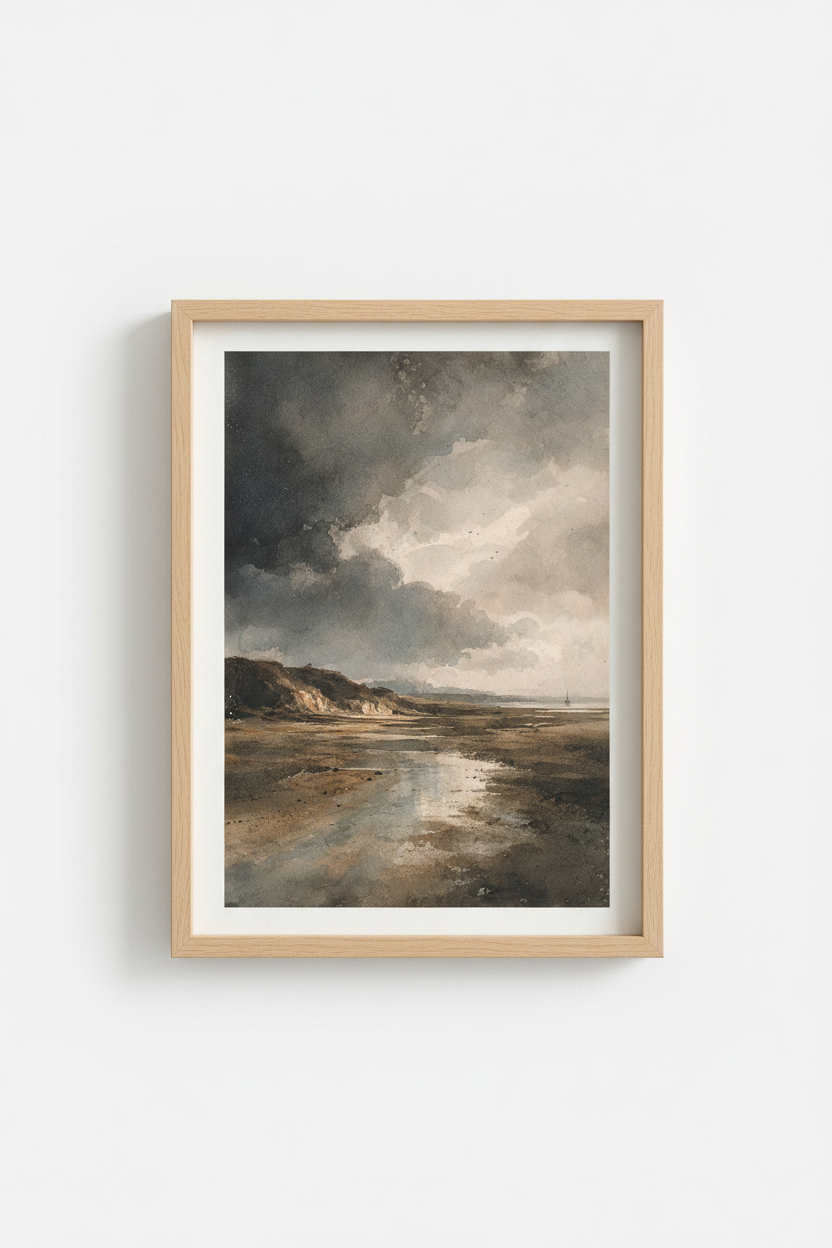 Coastal Wall Art | Moody Seascape, Living Room Decor